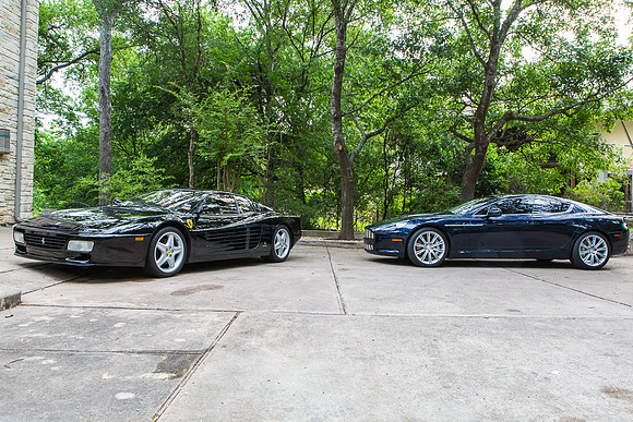 2010 Aston Martin Rapide and 1994 Ferrari 512TR