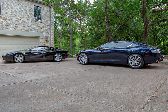 2010 Aston Martin Rapide and 1994 Ferrari 512TR