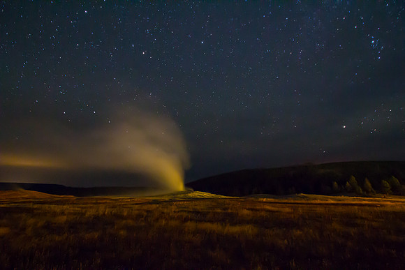 Old Faithful at Night