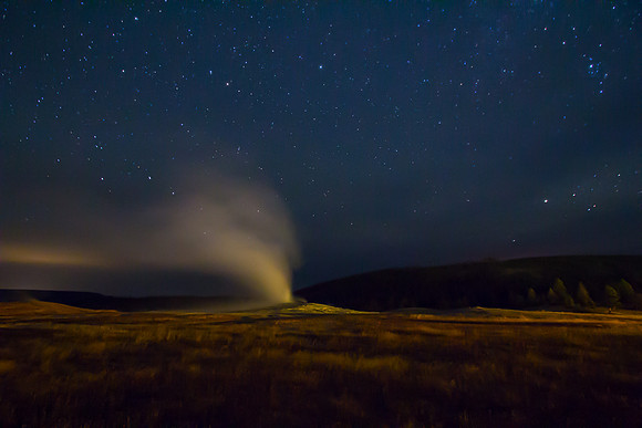 Old Faithful at Night