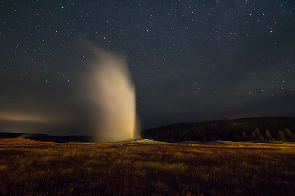 Old Faithful at Night