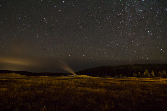 Old Faithful at Night